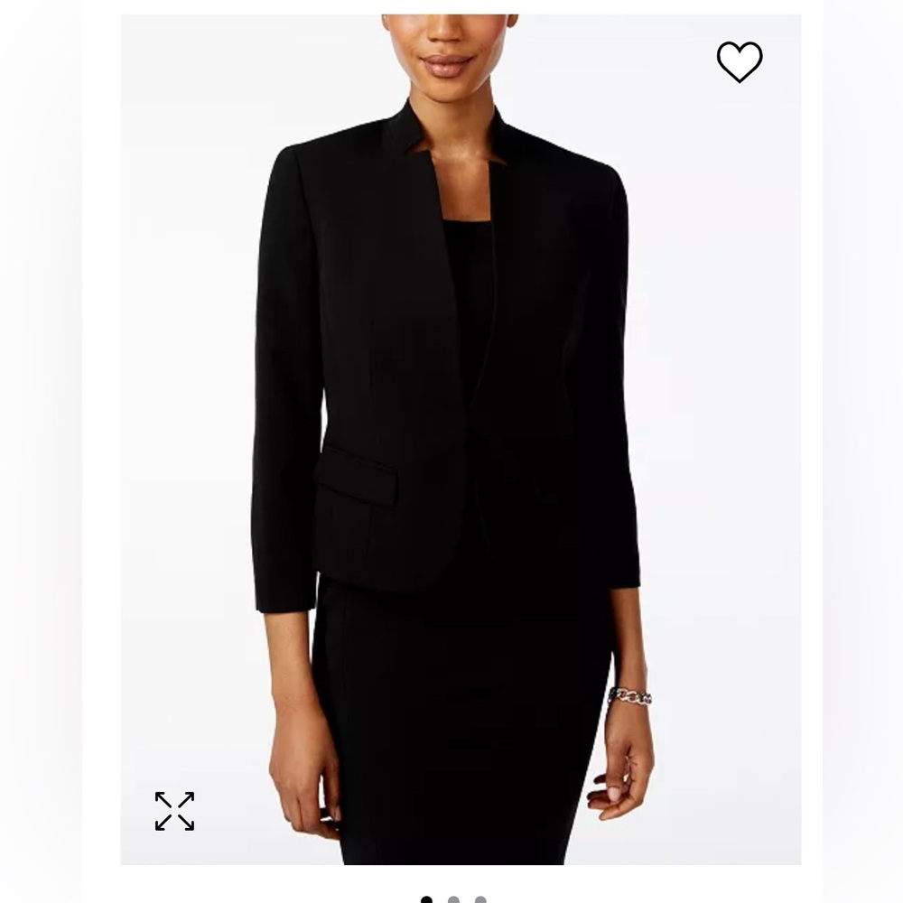 Nine West Black Clasp-Front Blazer - 16